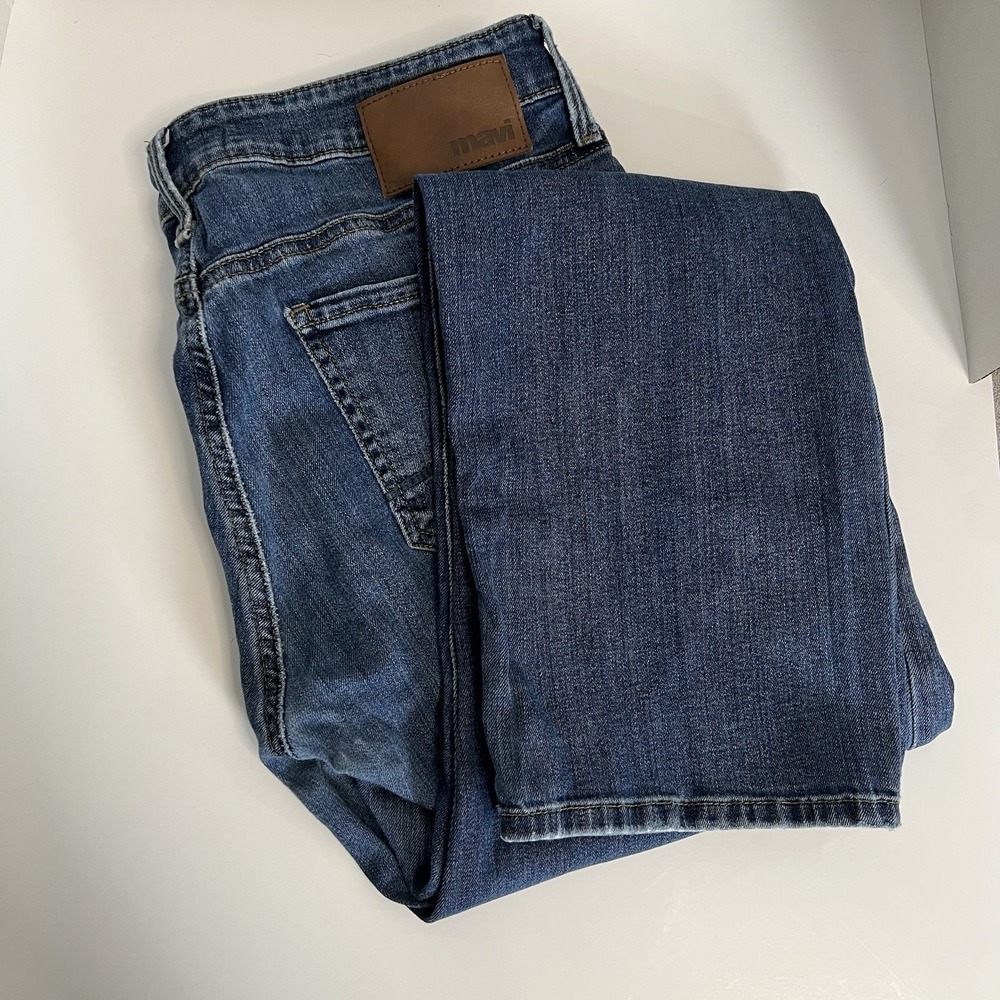 Mavi Zach‎ straight leg 5-pocket distressed blue denim men's 32x30"
